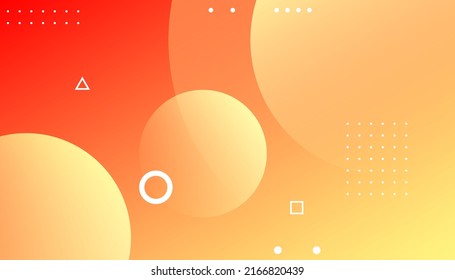 Fondo de color líquido naranja. Composición y elementos de formas dinámicas. Diseño moderno en ilustración vectorial Eps10