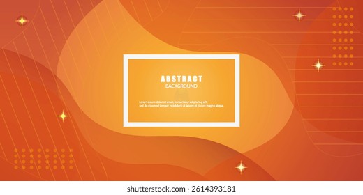 Orange liquid color background. Dynamic textured geometric element design with dots decoration. Modern gradient light vector illustration.