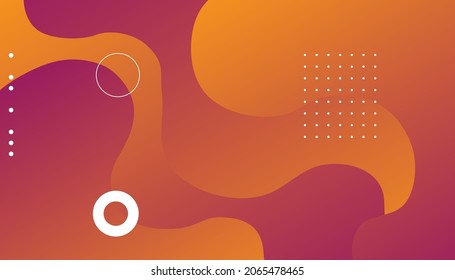 Fondo de color líquido naranja.  Composición de formas fluidas. Cartel de diseño futurista.  Ilustración vectorial creativa para web, afiche, aterrizaje, página, portada, tarjeta, promoción 