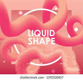 Orange liquid shape design, Fluid background abstract modern color template and geometric theme Vector illustration