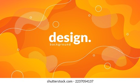 Orange liquid wave background. Abstract modern background, fit for banner, poster, flyer, brochure, web or presentation background.