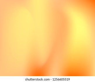 Orange Liquid Wavy Gradient Vector Background. Golden Blur Fluid Waved Template. Warm Colors Original Shiny Gradient Backdrop