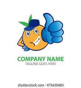Orange logo character