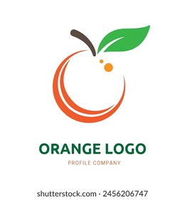Orange logo design for brand company or identity

