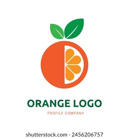 Orange logo design for brand company or identity
