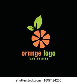 orange logo design icon silhouette	
