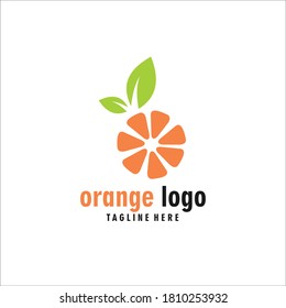 orange logo design icon silhouette	