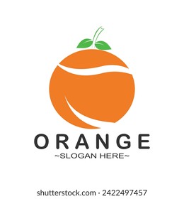 Orange logo design with new idea concept vector