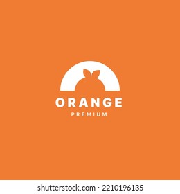 Orange logo design - O letter illustration