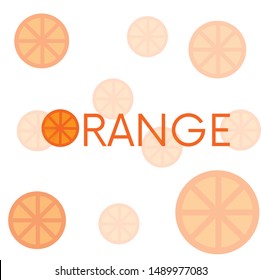 orange logo design on the white background