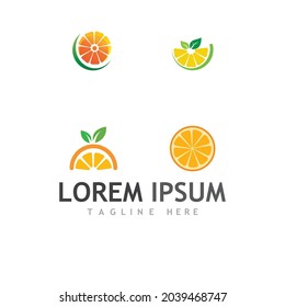 diseño y símbolo de logotipo naranja