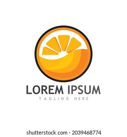 orangefarbenes Logo-Design und Symbol