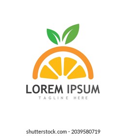 diseño y símbolo de logotipo naranja