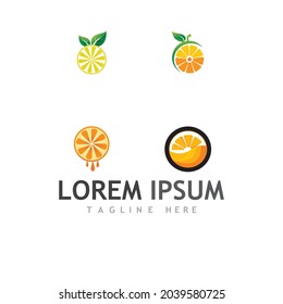 diseño y símbolo de logotipo naranja