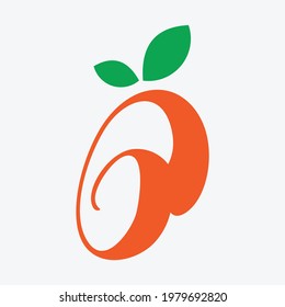 Orange Logo Design Template Icon