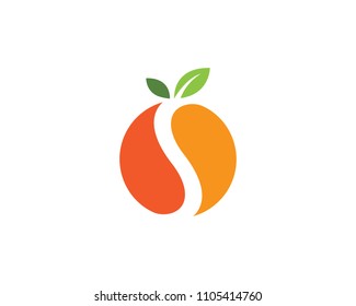 Orange logo design Vector icon illustration design