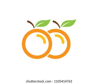 Orange logo design Vector icon illustration design