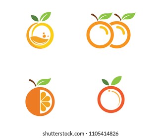 Orange logo design Vector icon illustration design