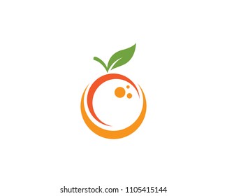 Orange logo design Vector icon illustration design