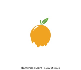 Orange logo design Vector icon illustration design