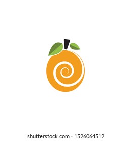 Orange logo design Vector icon illustration design