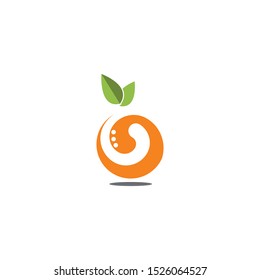 Orange logo design Vector icon illustration design