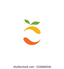 Orange logo design Vector icon illustration design