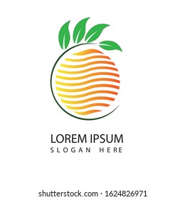 Orange logo design Vector icon  