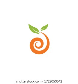 Orange logo design Vector icon illustration design