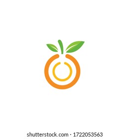 Orange logo design Vector icon illustration design