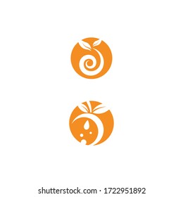 Diseño de logotipo naranja Icono de vector