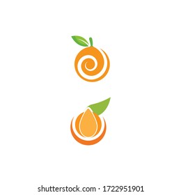 Orange logo design Vector icon illustration design