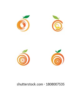 Orange logo design Vector icon illustration design