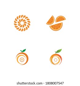 Orange logo design Vector icon illustration design