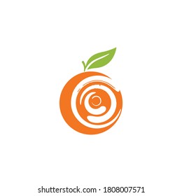 Orange logo design Vector icon illustration design
