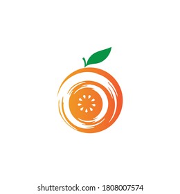 Orange logo design Vector icon illustration design