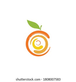 Orange logo design Vector icon illustration design