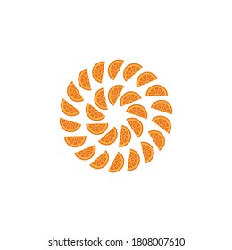 Orange logo design Vector icon illustration design