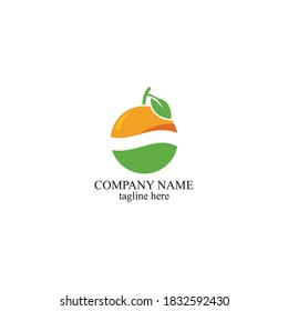 Orange logo design Vector icon illustration design