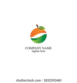 Orange logo design Vector icon illustration design