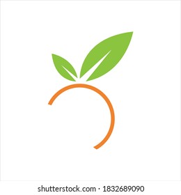 Orange logo design Vector icon illustration design