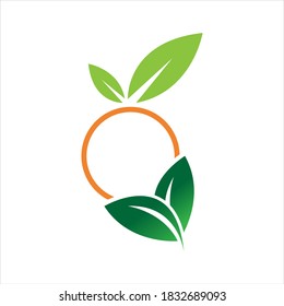 Orange logo design Vector icon illustration design