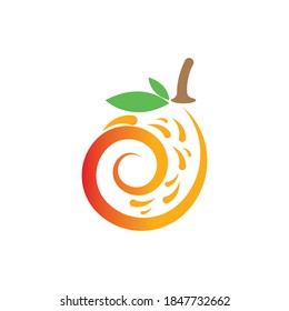 Orange logo design Vector icon illustration design
