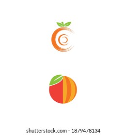 Orange logo design Vector icon illustration design