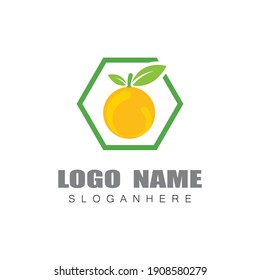 Orange logo design Vector icon illustration design