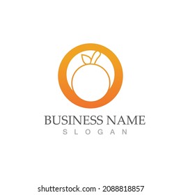 Diseño de logotipo naranja Diseño de icono Vector