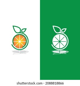 Diseño de logotipo naranja Diseño de icono Vector
