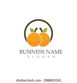Orange logo design Vector icon illustration design