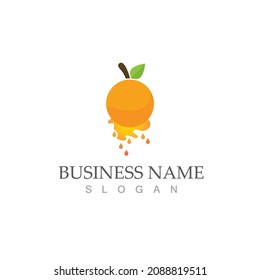 Orange logo design Vector icon illustration design