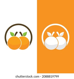 Orange logo design Vector icon illustration design